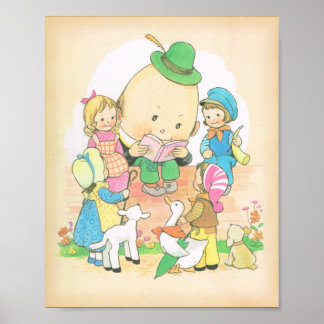 Humpty Dumpty ,Vintage Nursery Rhymes, Mabel Luci Poster