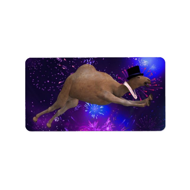 Humpy Jumpy Gott nytt år 2022 Adressetikett (Framsidan)