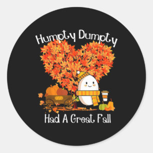 Humtig dumpning hade ett Underbart fall i Höst löv Runt Klistermärke