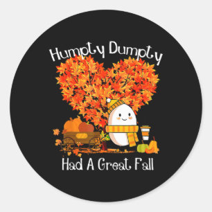 Humtig dumpning hade ett Underbart fall i Höst löv Runt Klistermärke