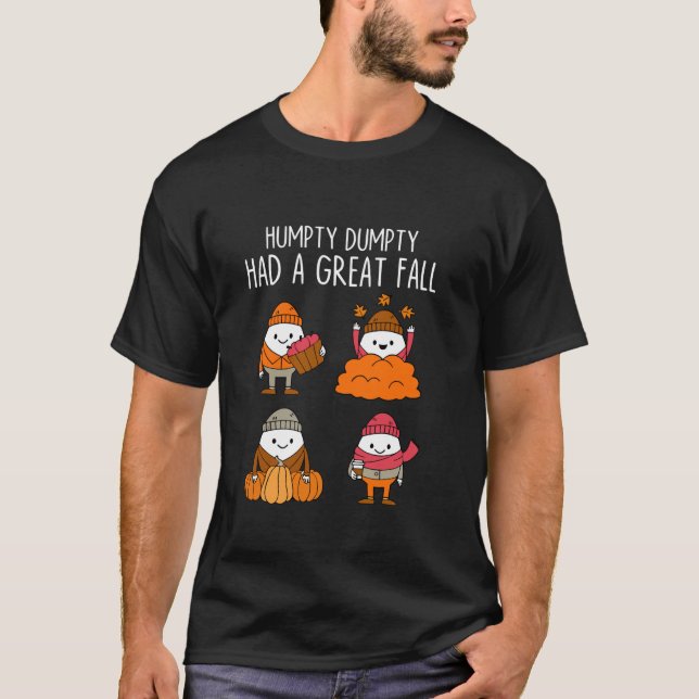 Humtig dumpning hade ett Underbart fall i Höst löv T Shirt (Framsida)
