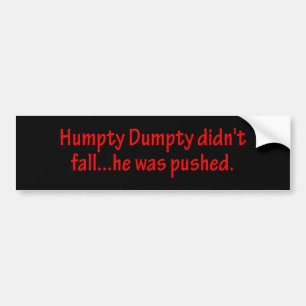 Humtig Dumpty föll inte Bildekal