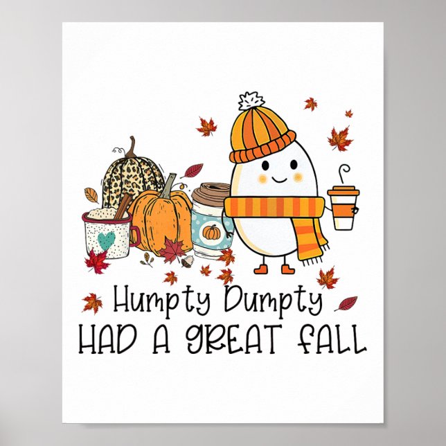 Humtig Dumpty hade en Underbar fallande flony Egg  Poster (Framsidan)