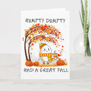 Humtig Dumpty hade en Underbar fallande Thanksgivi Kort
