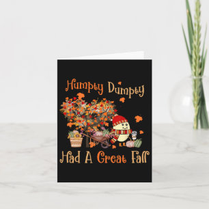 Humtig Dumpty hade en Underbar fallande Thanksgivi Kort