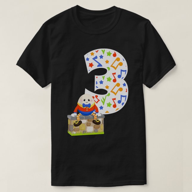 Humtig Dumpy 3:e födelsedag Party 3:e årskurvan T Shirt (Design framsida)