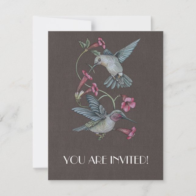 Humufåglar och svin inbjudningar (Framsida)