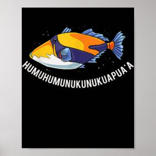 Humuhumunukunukuapua'a Hawaiian State Fish Poster