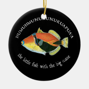 Humuhumunukunukuapua'a Hawaiin Triggerfish Julgransprydnad Keramik