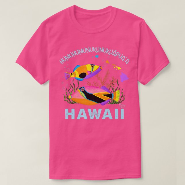 Humuhumunukunukuapuaa hawaiisk tropisk fisk t shirt (Design framsida)