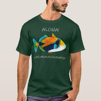 Humuhumunukunukuapuaa Olelo Hawaiian Reef riggerfi T Shirt