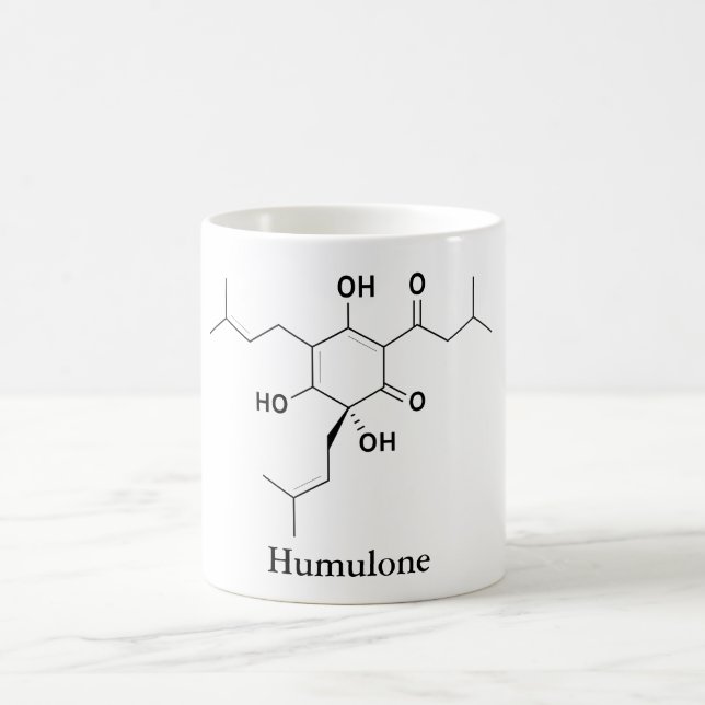 Humulone Molekyl Kemi Ölälskare Kaffemugg (Center)
