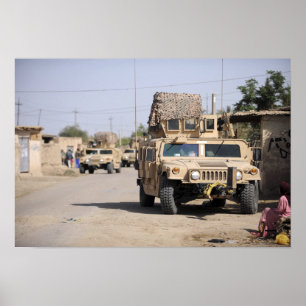 Humvees uppförandesäkerhet under en patrull poster