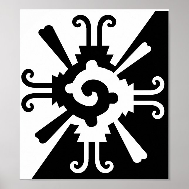 Hunab Ku-Black and White Poster (Framsidan)