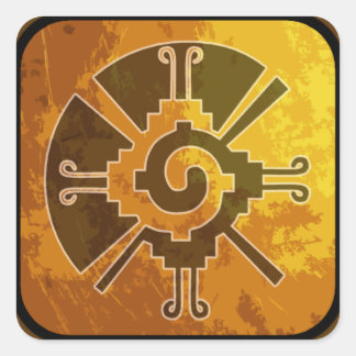 Hunab Ku Brown Stickers Fyrkantigt Klistermärke