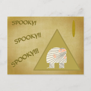 Hunchback som en Spooky Mummy Helg Vykort