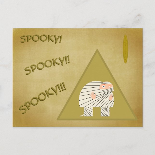 Hunchback som en Spooky Mummy Helg Vykort (Framsida)