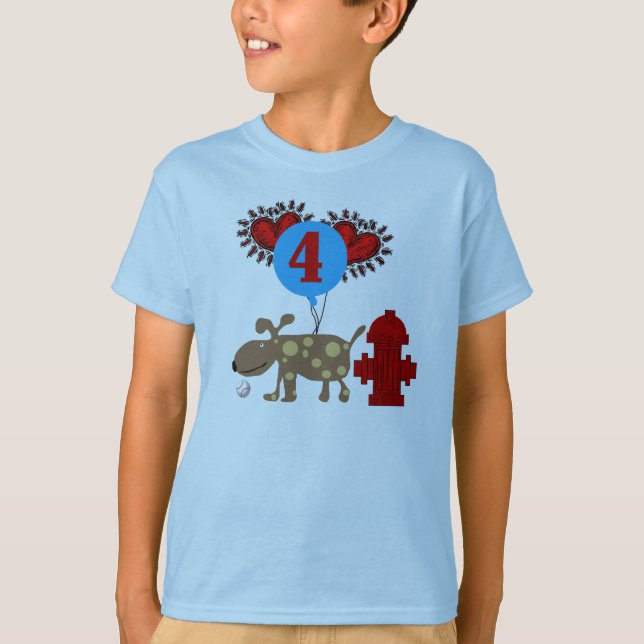 Hund4e födelsedagen tee shirt (Framsida)
