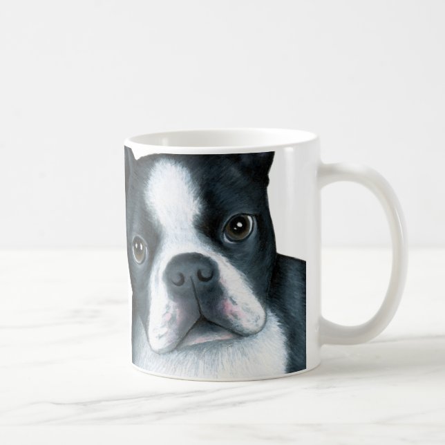 Hund 128 Boston Terrier Kaffemugg (Höger)