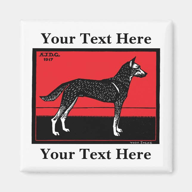 Hund (1917) Julie de Graag Magnet (Framsidan)