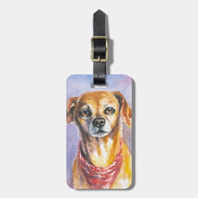 Hund 2 bagagebricka (Vertikal Framsida)