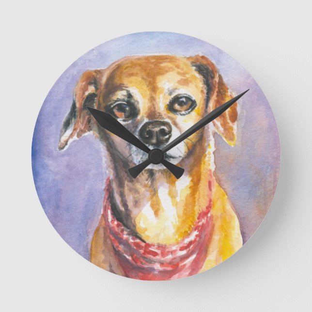 Hund 2 rund klocka (Framsida)