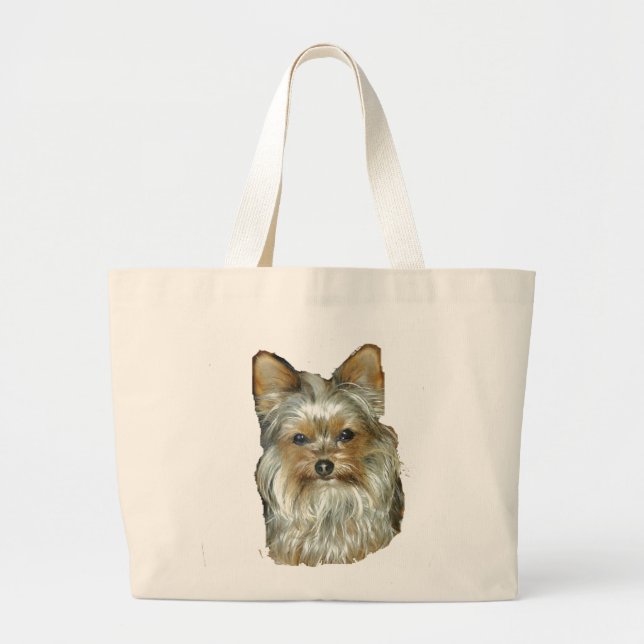 Hund 4, B, Yorkshire Terrier, Jumbo Tote Tygkasse (Framsidan)