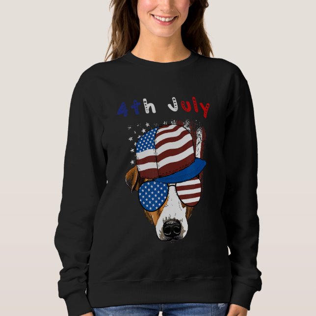 Hund 4 juli Independence day 2022 T Shirt (Framsida)