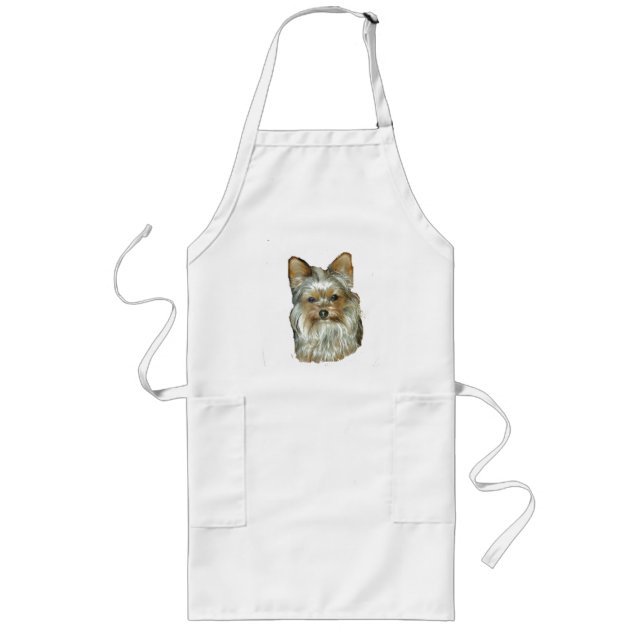 Hund 4B,Yorkshire Terrier,Apron Långt Förkläde (Framsidan)