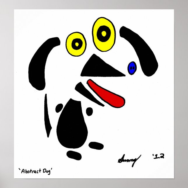 Hund abstrakt Poster (Framsidan)