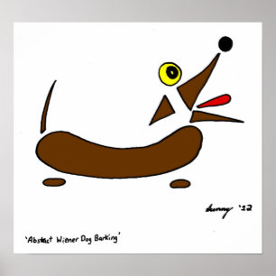 Hund abstrakt Wiener Poster
