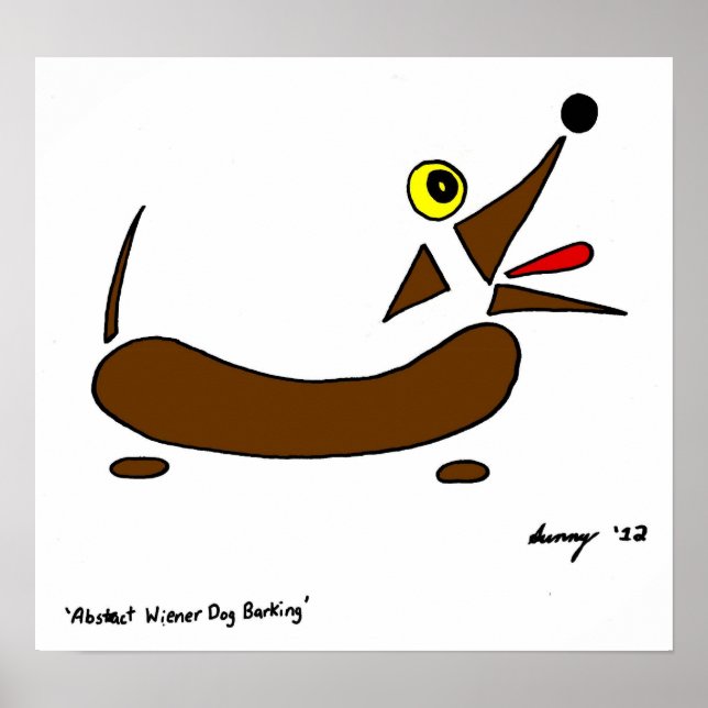 Hund abstrakt Wiener Poster (Framsidan)