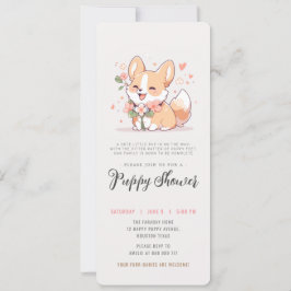 hund adoption fest corgi valp kalas inbjudningar