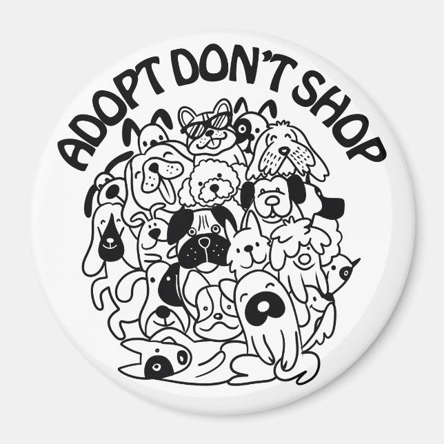 Hund Adoption Rädding Magnet (Framsidan)