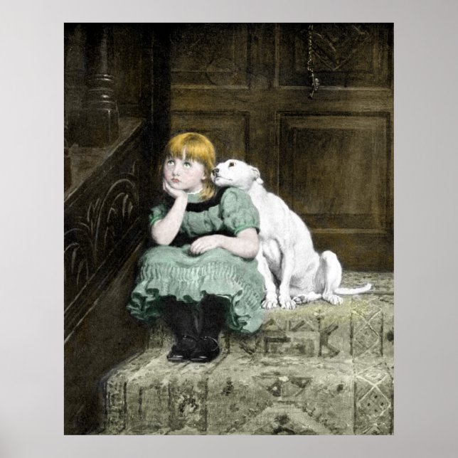 Hund Adoring Girl Poster (Framsidan)