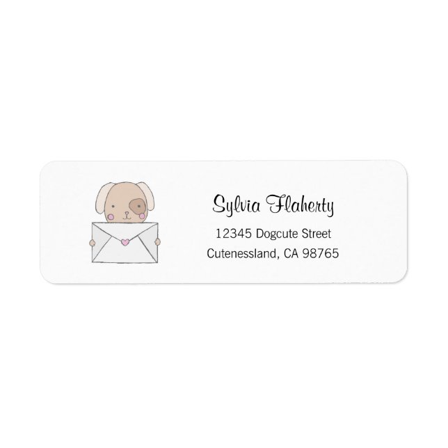 Hund Adressetiketter, Pet Adress Stickers Returadress Etikett (Framsidan)