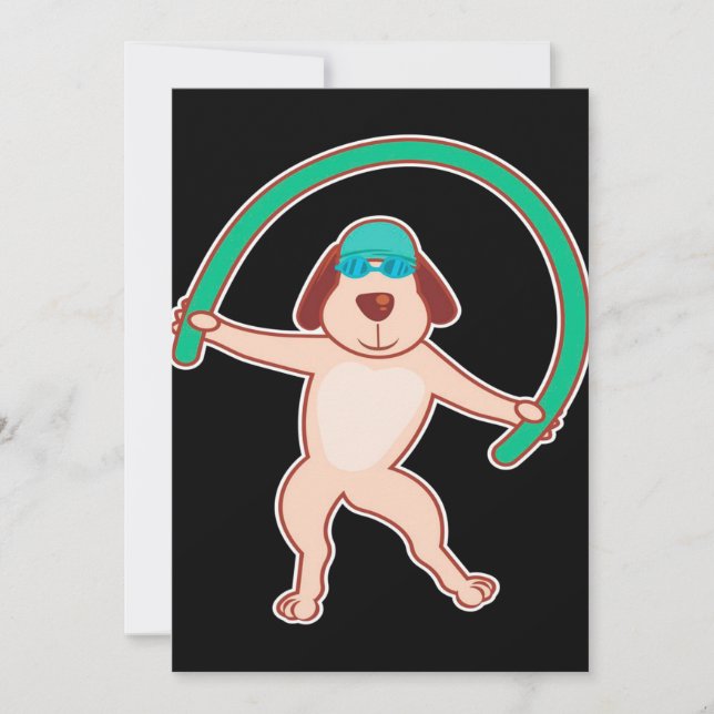 Hund Aerobics | Funny Gift Julkort (Framsida)