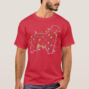 Hund Afghan Hound Julgran Light Pajama Julafton T Shirt