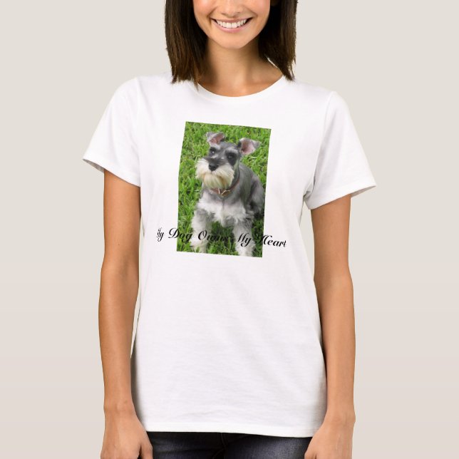 Hund äger hjärta överst t-shirt (Framsida)