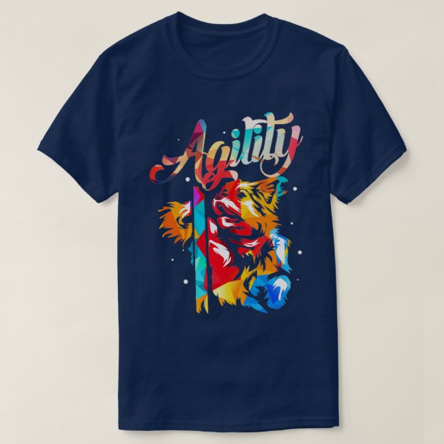 Hund Agilitet 3 T Shirt (Design framsida)