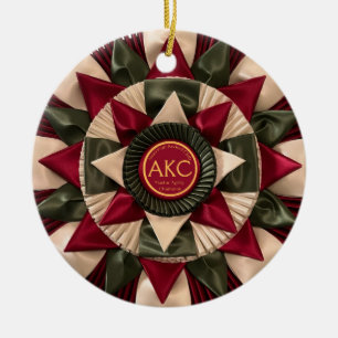 Hund Agilitet Anpassningsbar MACH Ribbon jul Julgransprydnad Keramik