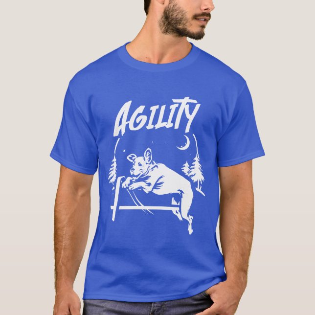 Hund Agilitet retro-pojke T Shirt (Framsida)