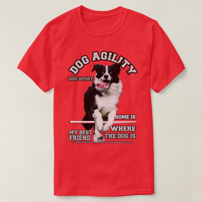 HUND AGILITY Hund Sport T Shirt (Design framsida)