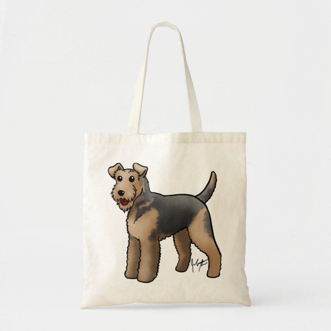 Hund - Airedale Tygkasse (Framsidan)