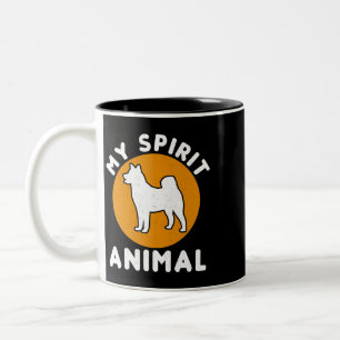 Hund Akita My Spirit Animal American Akita Inu Två-Tonad Mugg