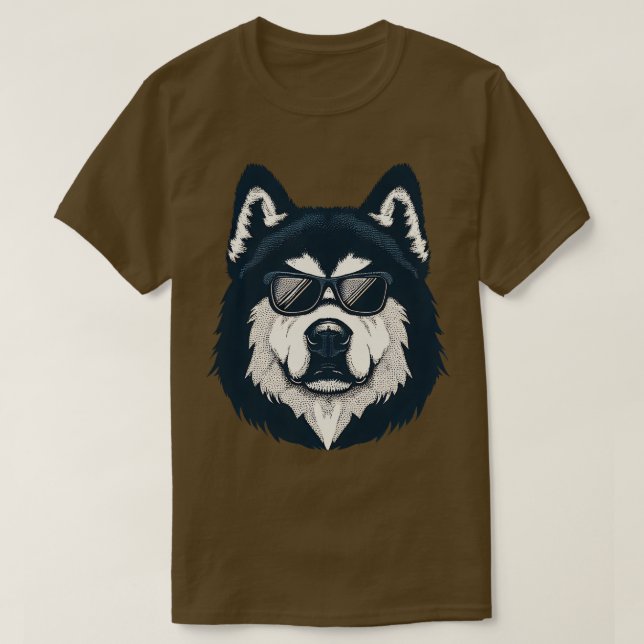 Hund Alaska Malamute coola T Shirt (Design framsida)