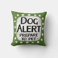 Hund Alert Dekorativ kudde