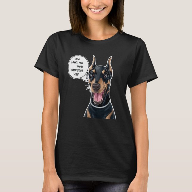 Hund Älskar Dig T Shirt (Framsida)