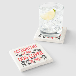 Hund älskare Accountant in Red Stenunderlägg