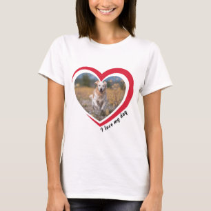 Hund älskare Anpassningsbar Photo och Namn Personl T Shirt